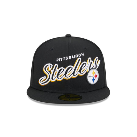 Pittsburgh Steelers Script Sided 59FIFTY Fitted Hat