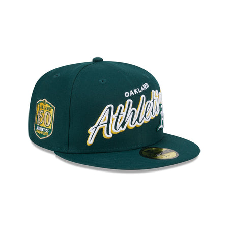 Oakland Athletics Script Sided 59FIFTY Fitted Hat