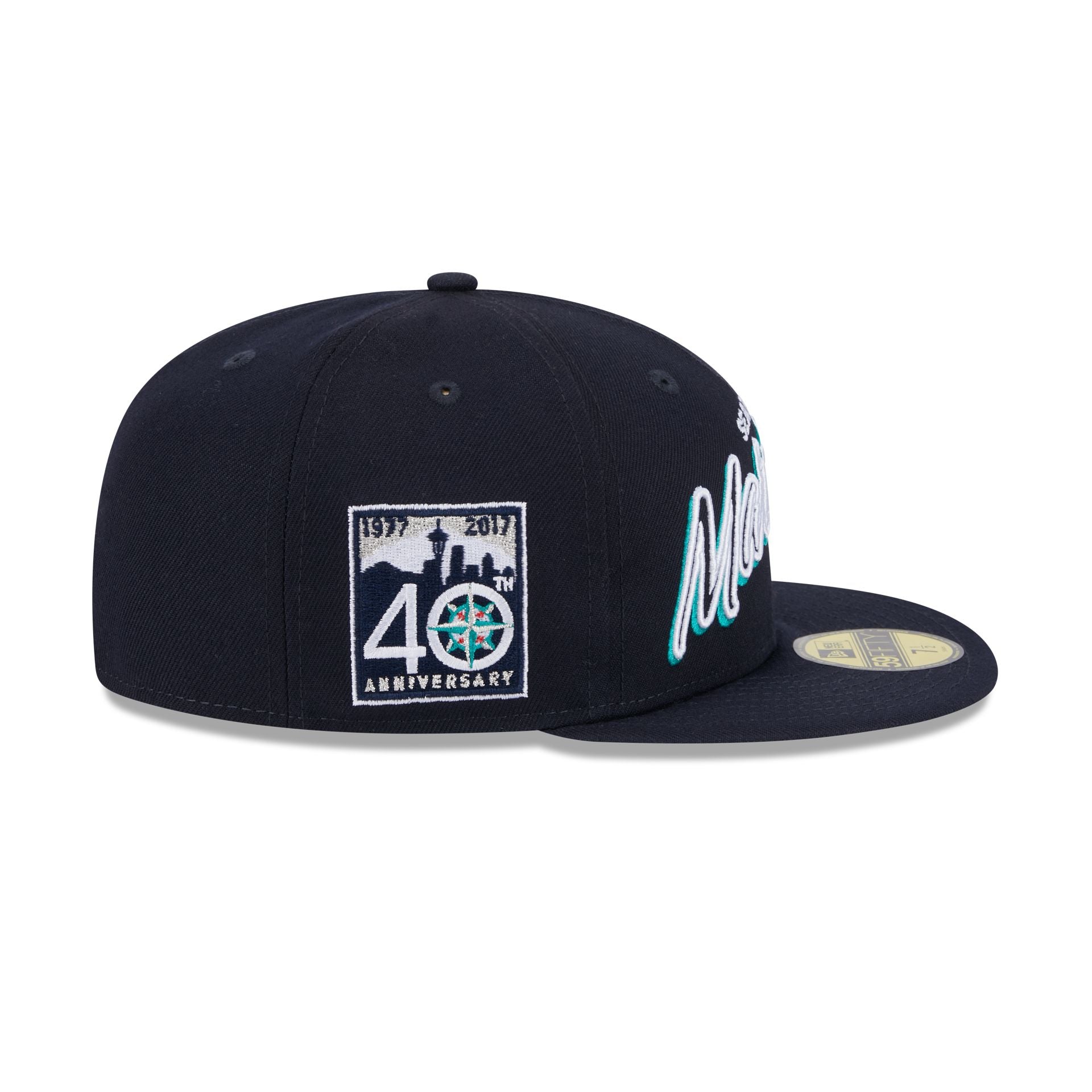 New Era 59Fifty Seattle Mariners Fitted Hat Size 7 5/8 hotsell Hat Club Script