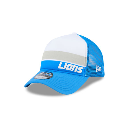 Detroit Lions Color Block 9FORTY A-Frame Trucker Snapback Hat