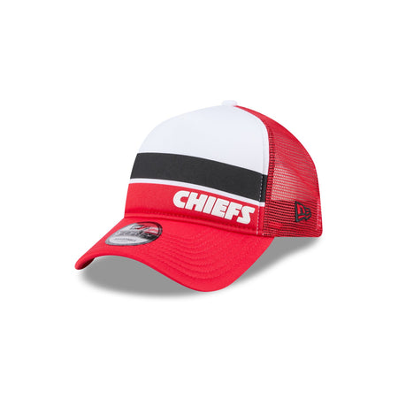 Kansas City Chiefs Color Block 9FORTY A-Frame Trucker Snapback Hat