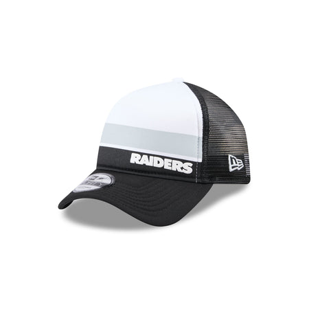 Las Vegas Raiders Color Block 9FORTY A-Frame Trucker Snapback Hat