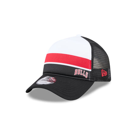 Chicago Bulls Color Block 9FORTY A-Frame Trucker Snapback Hat