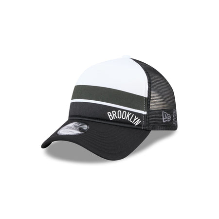 Brooklyn Nets Color Block 9FORTY A-Frame Trucker Snapback Hat