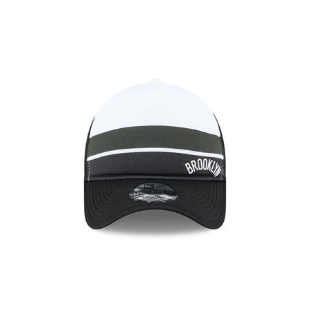 Brooklyn Nets Color Block 9FORTY A-Frame Trucker Snapback Hat