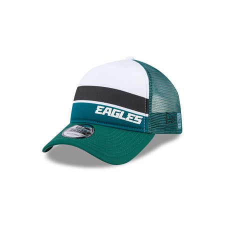 Philadelphia Eagles Color Block 9FORTY A-Frame Trucker Snapback Hat