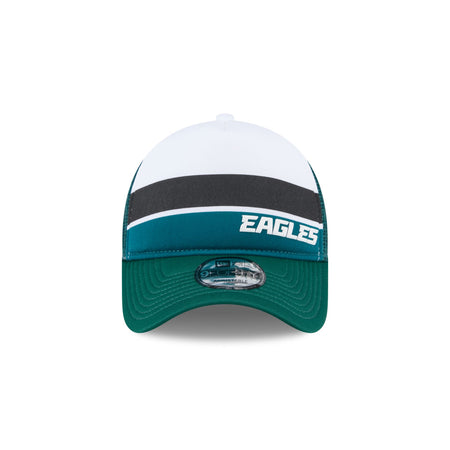 Philadelphia Eagles Color Block 9FORTY A-Frame Trucker Snapback Hat