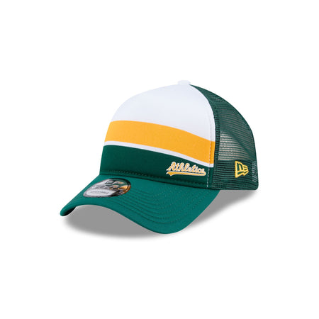 Oakland Athletics Color Block 9FORTY A-Frame Trucker Snapback Hat