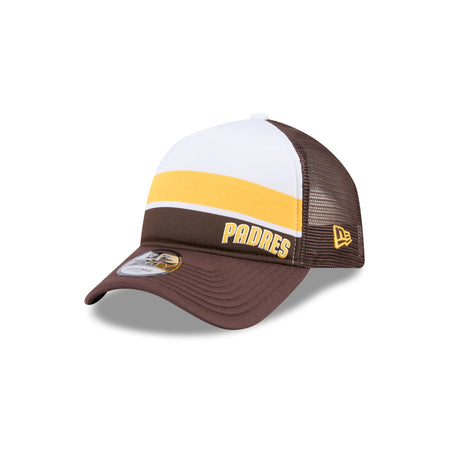 San Diego Padres Color Block 9FORTY A-Frame Trucker Snapback Hat