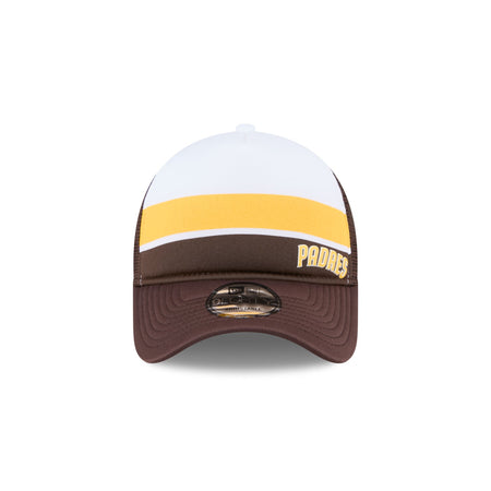 San Diego Padres Color Block 9FORTY A-Frame Trucker Snapback Hat