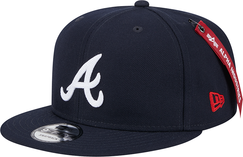 Alpha Industries x Atlanta Braves Navy 9FIFTY Snapback Hat