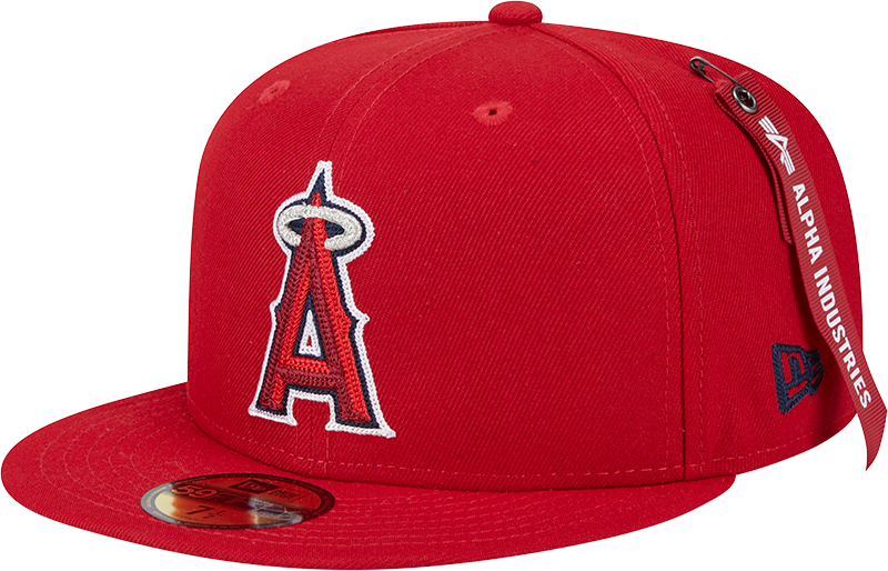 Alpha Industries x Los Angeles Angels Red 9FIFTY Snapback Hat