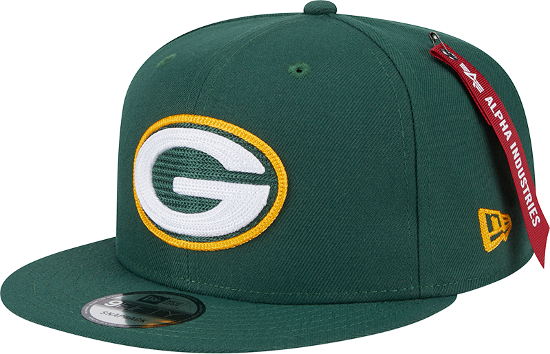 Alpha Industries x Green Bay Packers Green 9FIFTY Snapback Hat