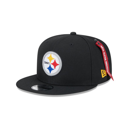 Alpha Industries x Pittsburgh Steelers Black 9FIFTY Snapback Hat