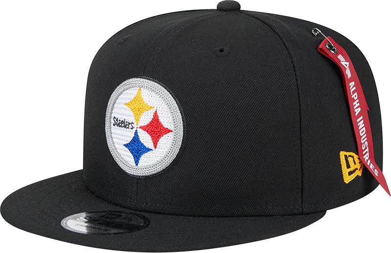 Alpha Industries x Pittsburgh Steelers Black 9FIFTY Snapback Hat