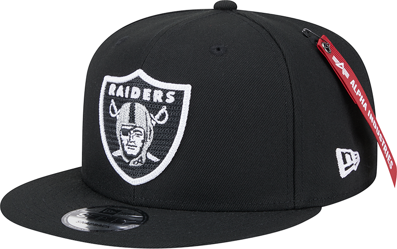 Alpha Industries x Las Vegas Raiders Black 9FIFTY Snapback Hat