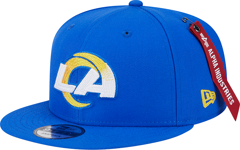 Alpha Industries x Los Angeles Rams Blue 9FIFTY Snapback Hat