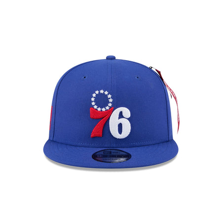 Alpha Industries x Philadelphia 76ers Blue 9FIFTY Snapback Hat