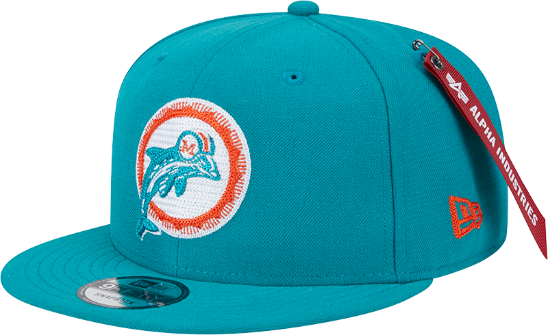 Alpha Industries x Miami Dolphins Historic Teal 9FIFTY Snapback Hat