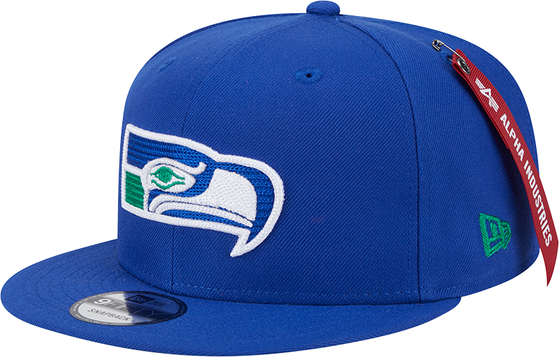 Alpha Industries x Seattle Seahawks Historic Blue 9FIFTY Snapback Hat