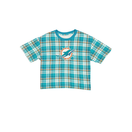 Miami Dolphins 3rd Down Plaid Women's T-Shirt