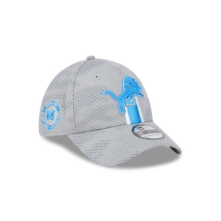 Detroit Lions 2024 Sideline Gray 39THIRTY Stretch Fit Hat