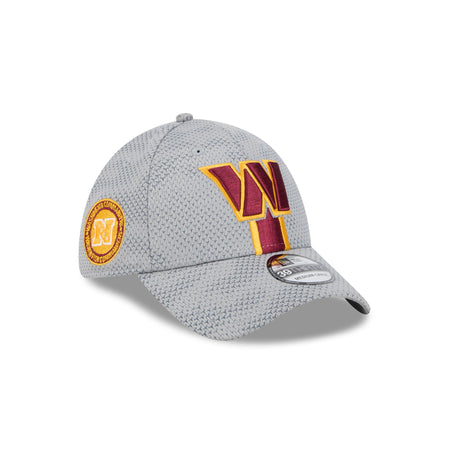 Washington Commanders 2024 Sideline Gray 39THIRTY Stretch Fit Hat