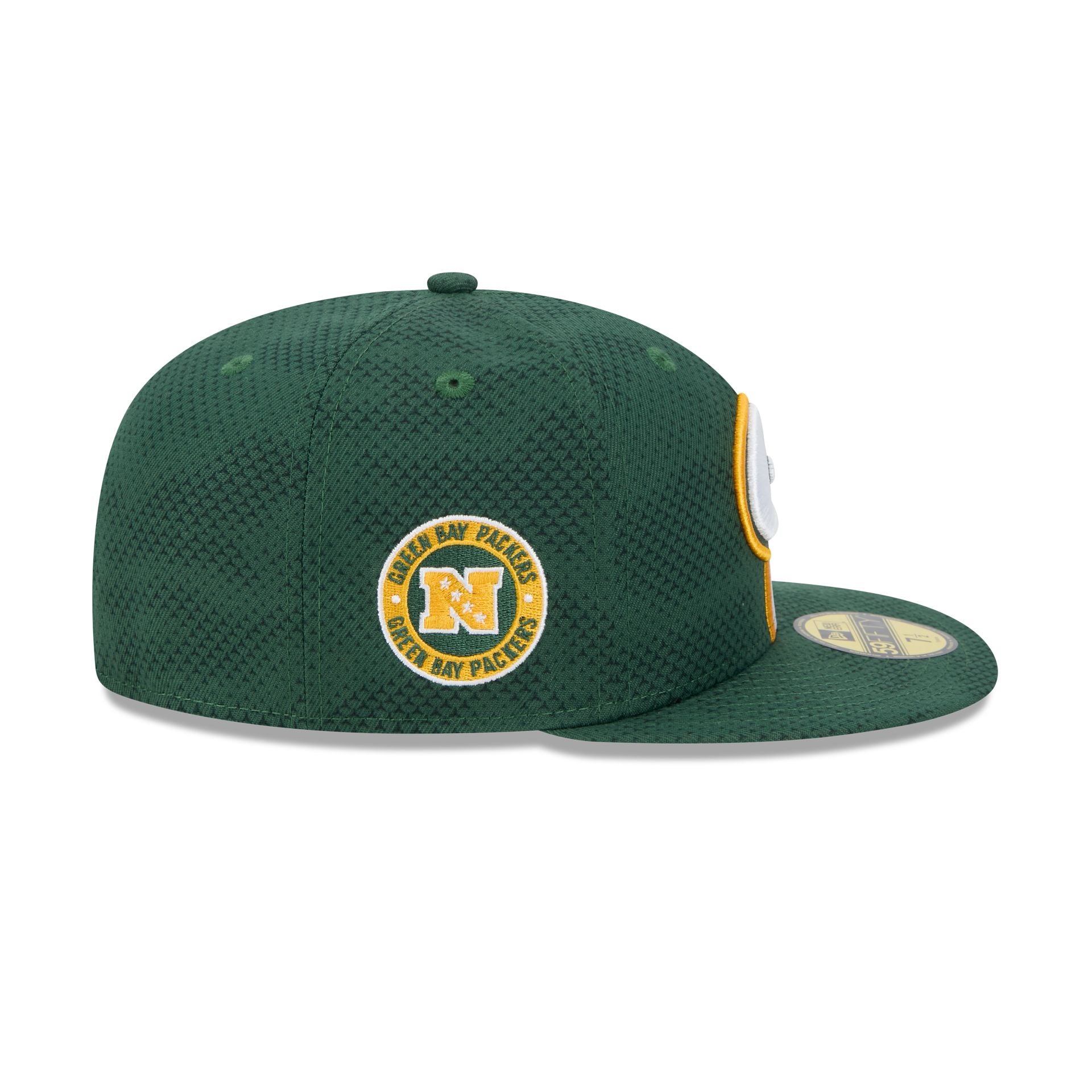 New era green bay packers fitted hat 7 1/2 shops