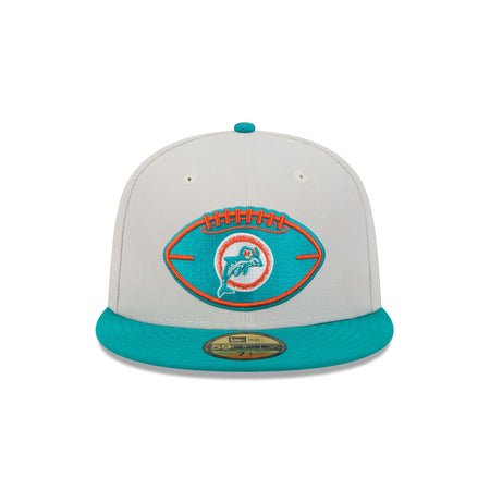 Miami Dolphins 2024 Historic Sideline 59FIFTY Fitted Hat