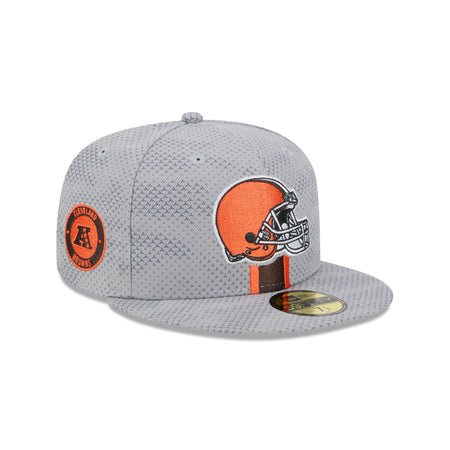 Cleveland Browns 2024 Sideline Gray 59FIFTY Fitted Hat