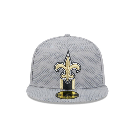 New Orleans Saints 2024 Sideline Gray 59FIFTY Fitted Hat