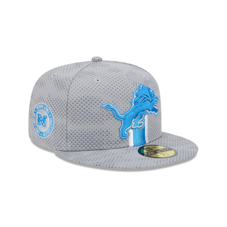 Detroit Lions 2024 Sideline Gray 59FIFTY Fitted Hat