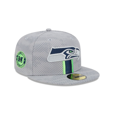 Seattle Seahawks 2024 Sideline Gray 59FIFTY Fitted Hat