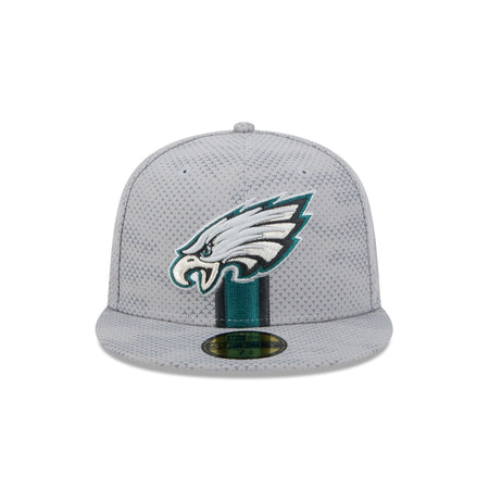 Philadelphia Eagles 2024 Sideline Gray 59FIFTY Fitted Hat