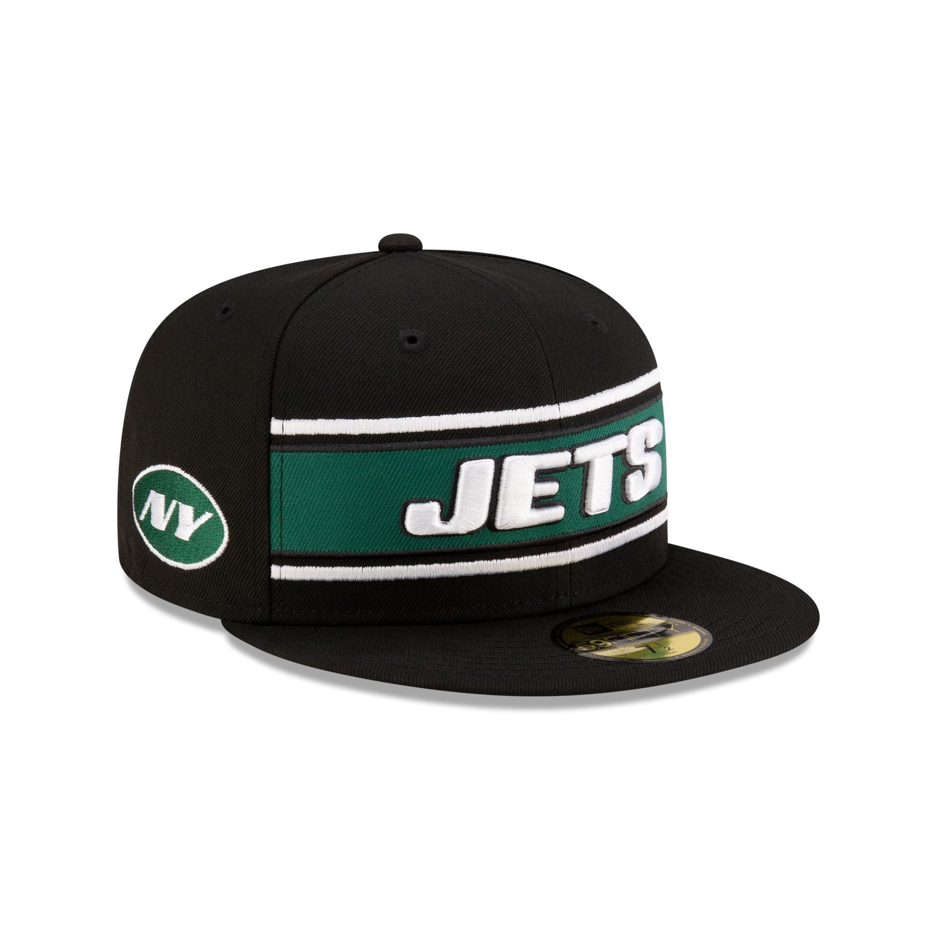 New York Jets 2024 Sideline Black 59FIFTY Fitted Hat Size 7 1 8 NFL by New Era