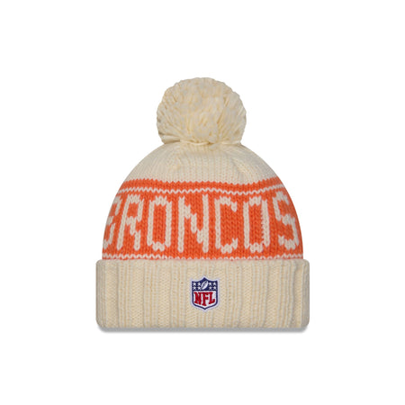 Denver Broncos 2024 Cold Weather Chrome Pom Knit Hat