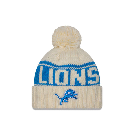 Detroit Lions 2024 Cold Weather Chrome Pom Knit Hat