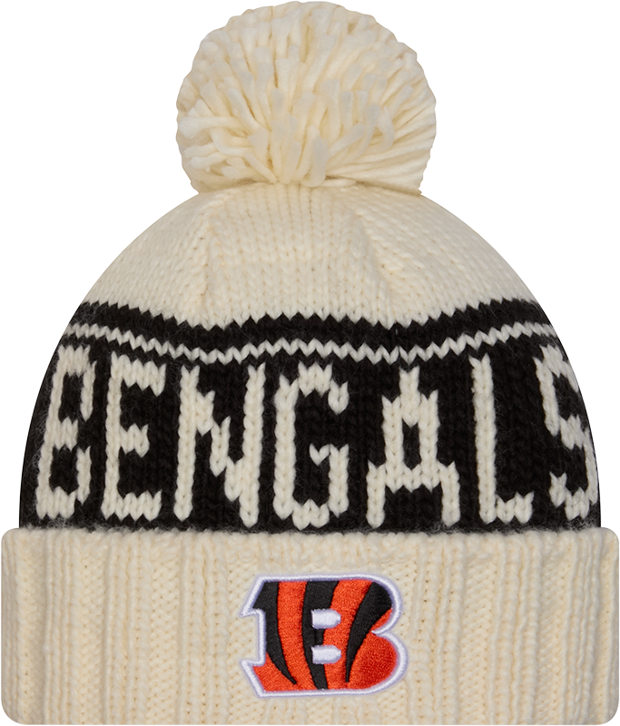 Cincinnati Bengals 2024 Cold Weather Chrome Pom Knit Hat