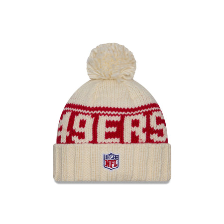 San Francisco 49ers 2024 Cold Weather Chrome Pom Knit Hat