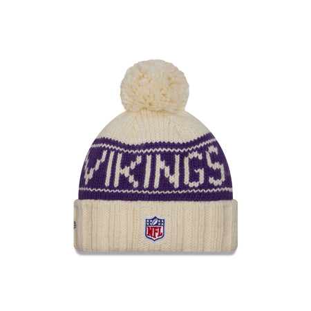 Minnesota Vikings 2024 Cold Weather Chrome Pom Knit Hat