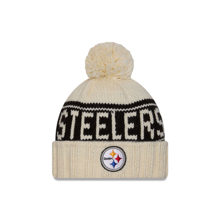 Pittsburgh Steelers 2024 Cold Weather Chrome Pom Knit Hat