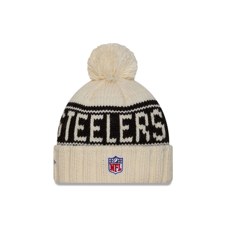 Pittsburgh Steelers 2024 Cold Weather Chrome Pom Knit Hat