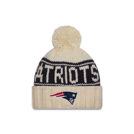 New England Patriots 2024 Cold Weather Chrome Pom Knit Hat