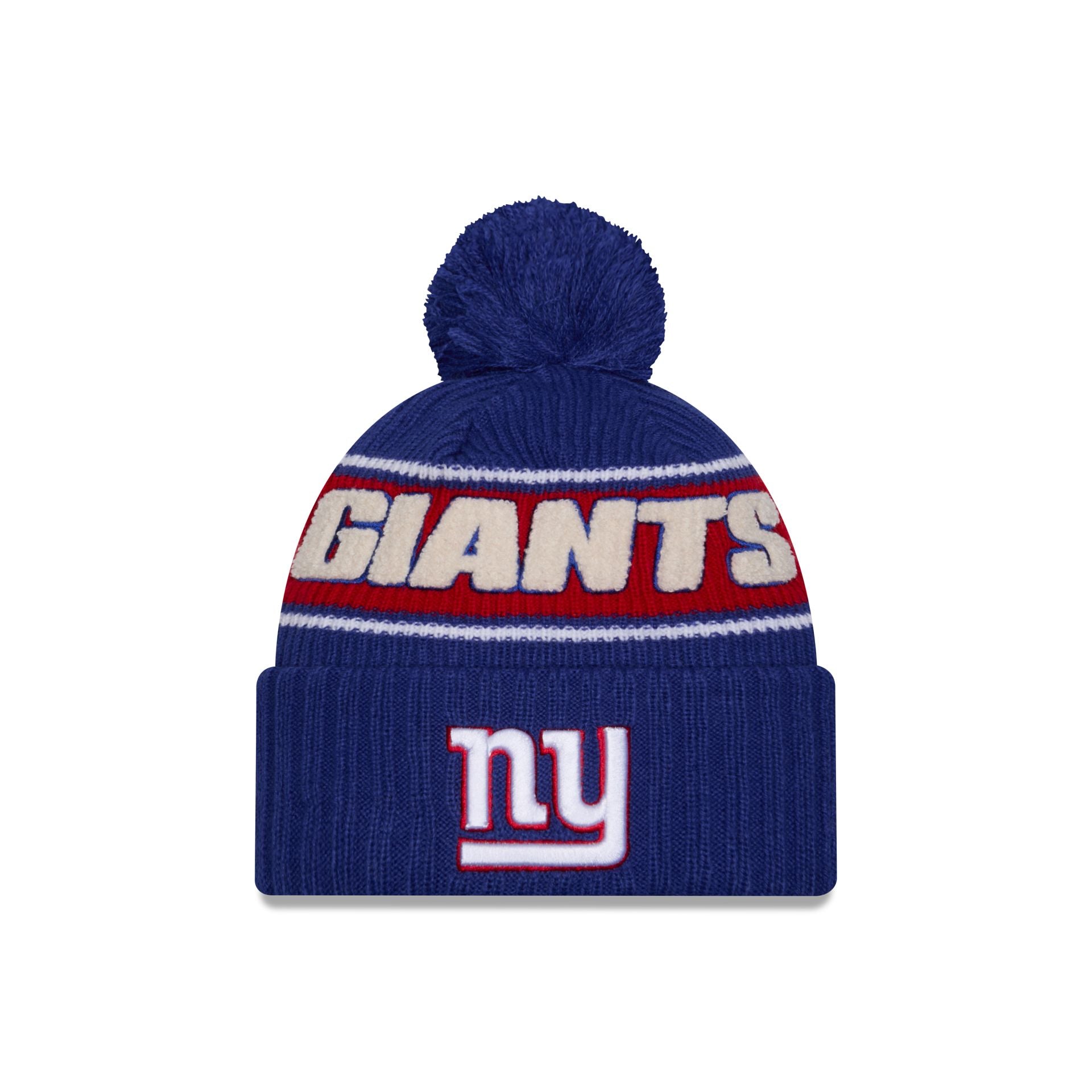 New York Giants shops Blue and Red Furry Football Snow Cap