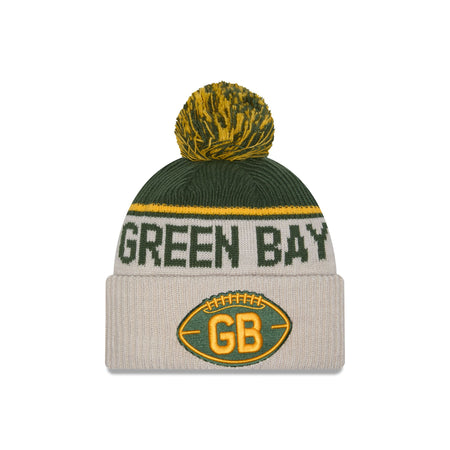 Green Bay Packers 2024 Cold Weather Historic Pom Knit Hat