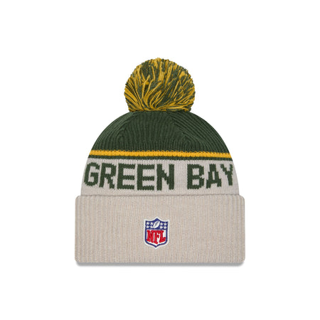 Green Bay Packers 2024 Cold Weather Historic Pom Knit Hat