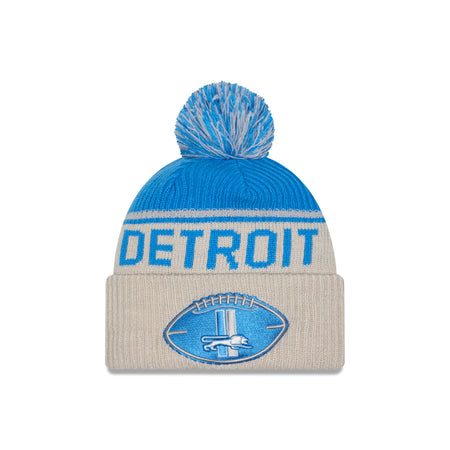 Detroit Lions 2024 Cold Weather Historic Pom Knit Hat