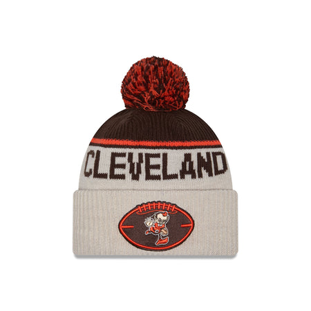 Cleveland Browns 2024 Cold Weather Historic Pom Knit Hat