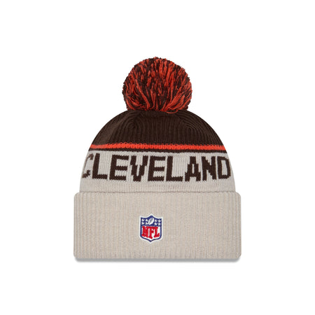 Cleveland Browns 2024 Cold Weather Historic Pom Knit Hat