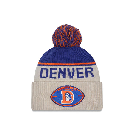 Denver Broncos 2024 Cold Weather Historic Pom Knit Hat